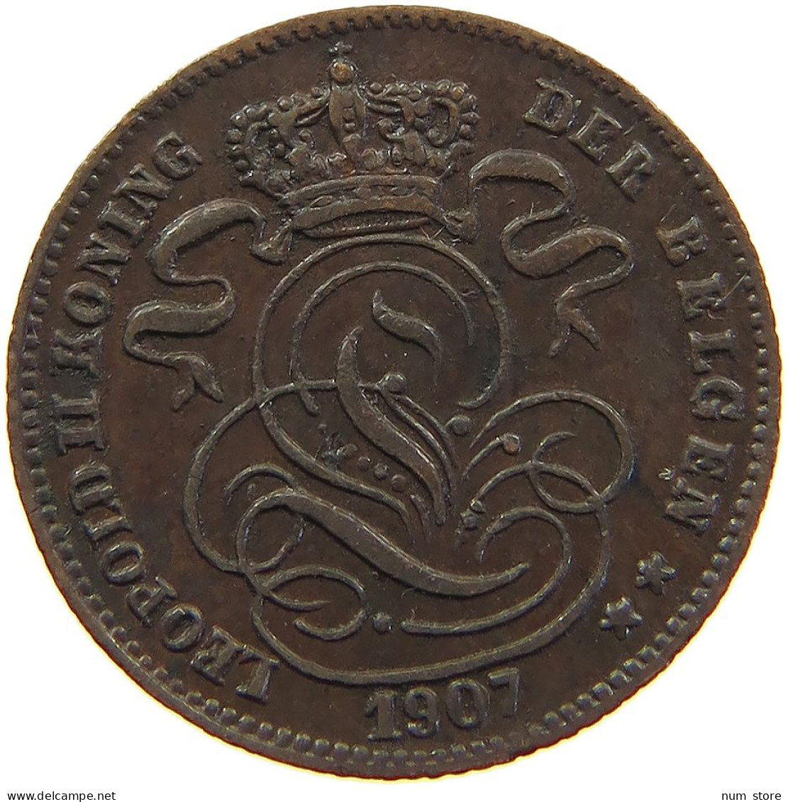 BELGIUM 1 CENTIME 1907 #s009 0215 - 1 Cent