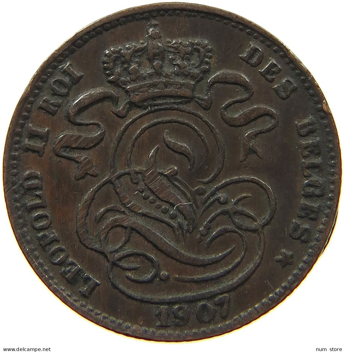 BELGIUM 1 CENTIME 1907 #s021 0237 - 1 Cent