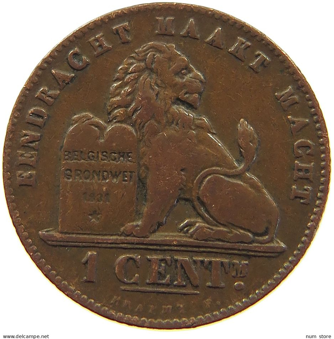 BELGIUM 1 CENTIME 1902 #s008 0201 - 1 Cent