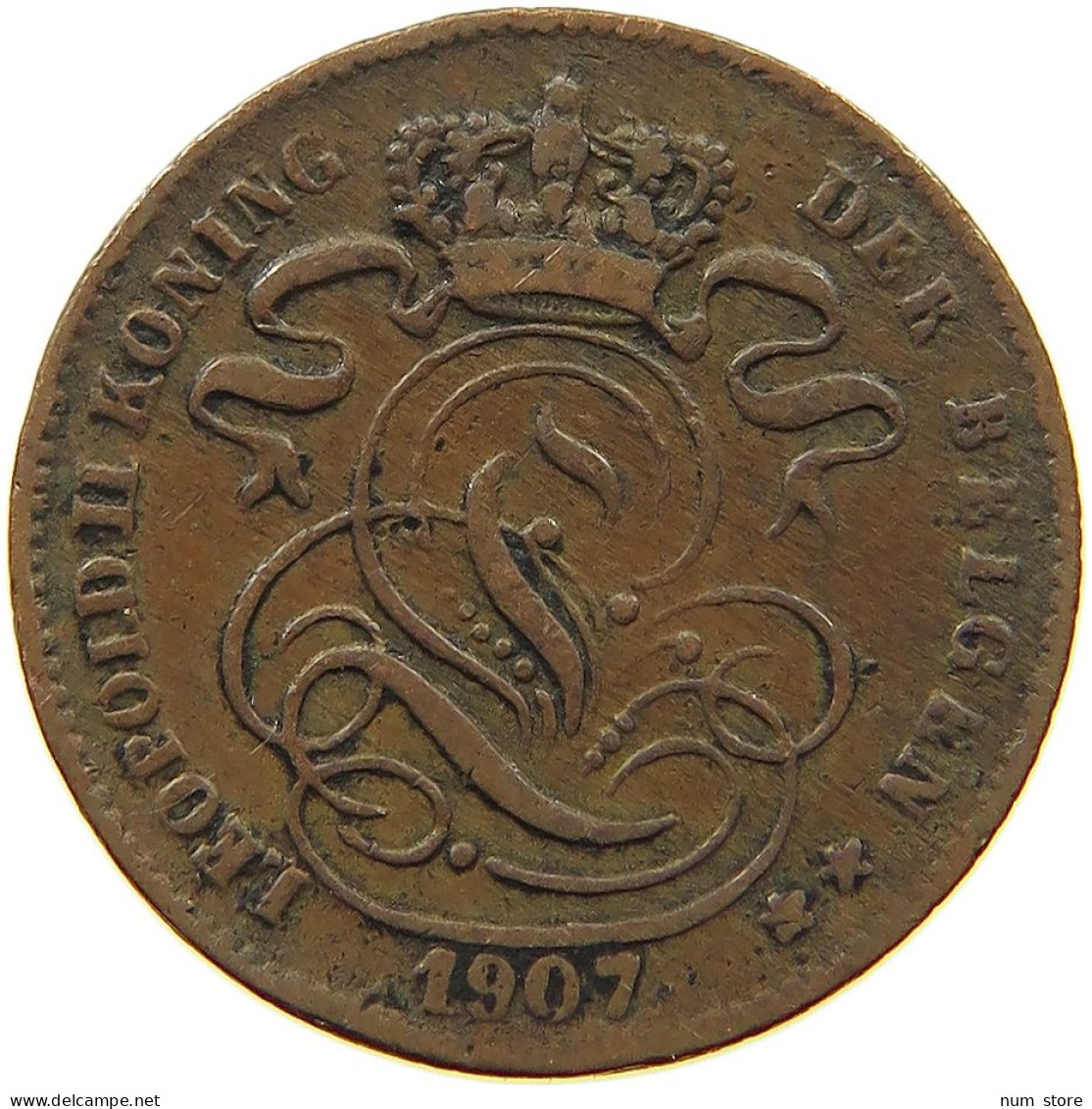 BELGIUM 1 CENTIME 1907 #a014 0569 - 1 Centime