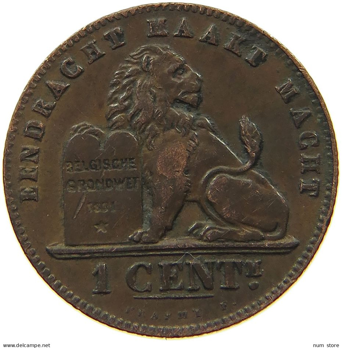 BELGIUM 1 CENTIME 1887 #s079 0007 - 1 Cent