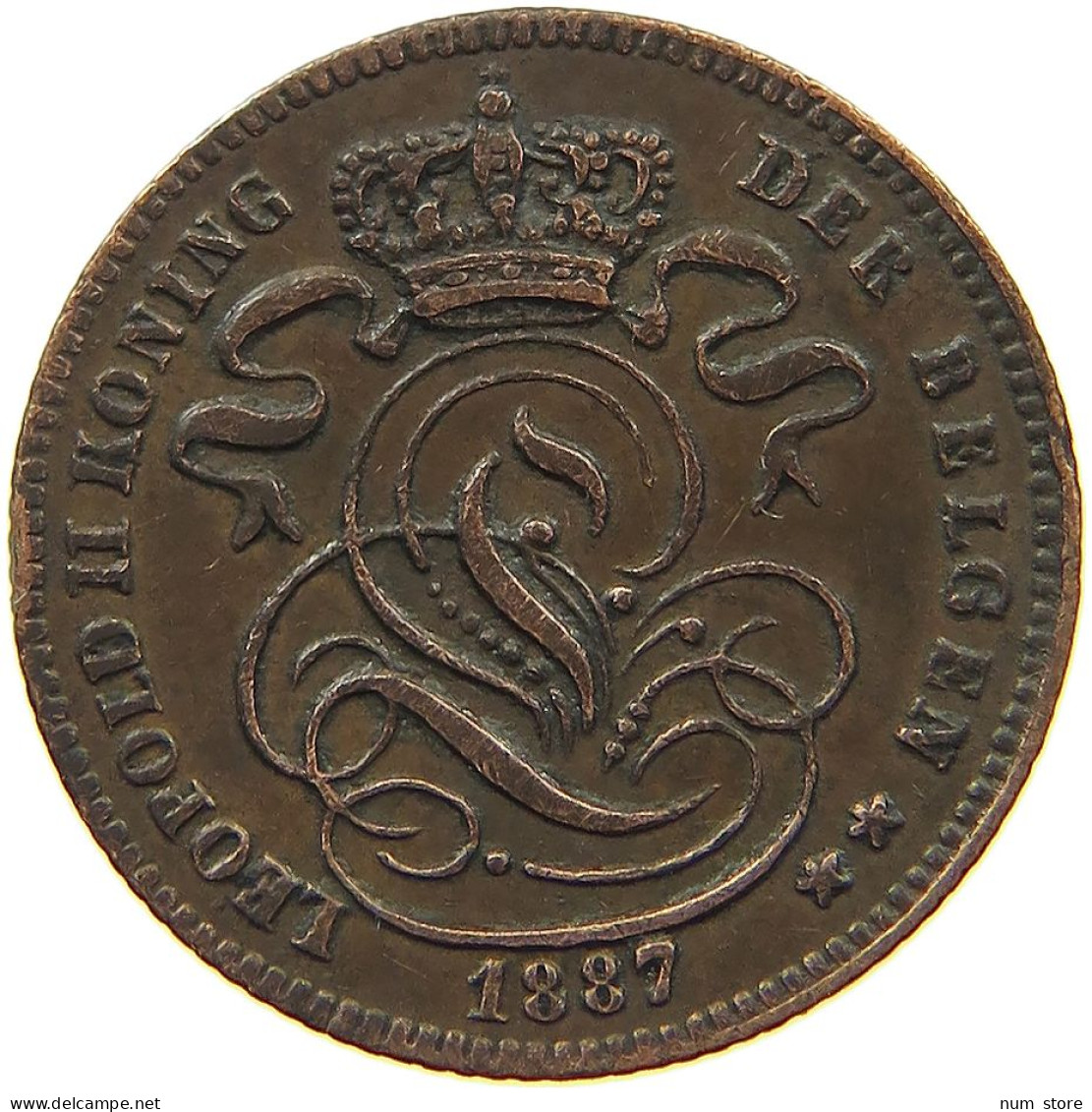 BELGIUM 1 CENTIME 1887 #s079 0007 - 1 Cent