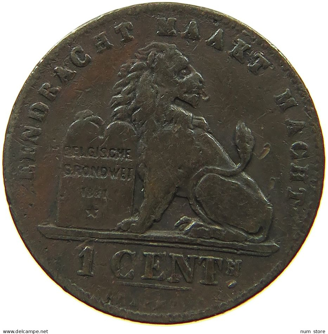 BELGIUM 1 CENTIME 1887 #a085 1045 - 1 Cent