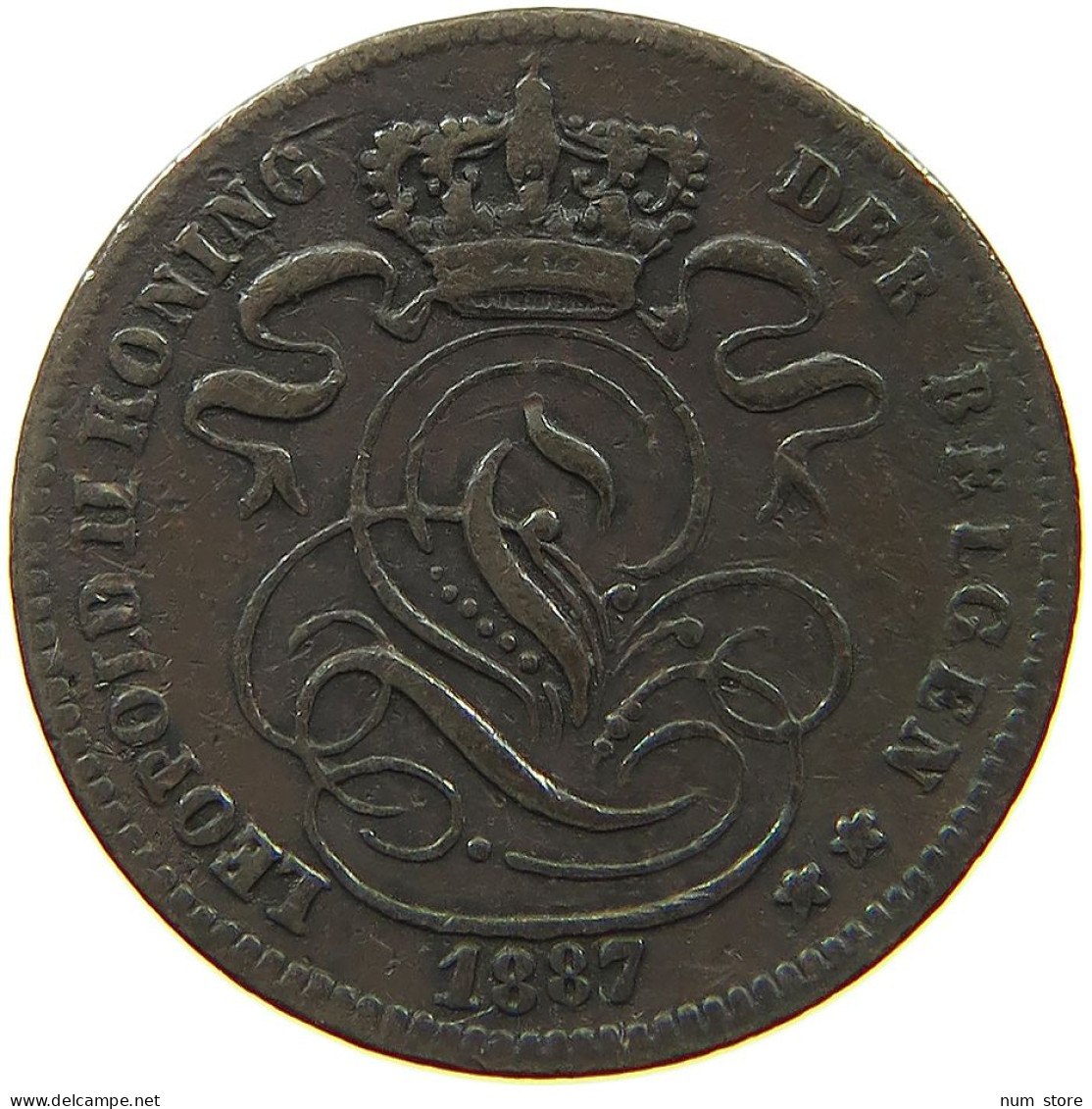 BELGIUM 1 CENTIME 1887 #a085 1045 - 1 Cent