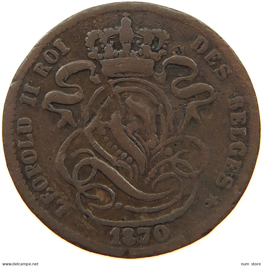 BELGIUM 1 CENTIME 1870 #a067 0407 - 1 Cent