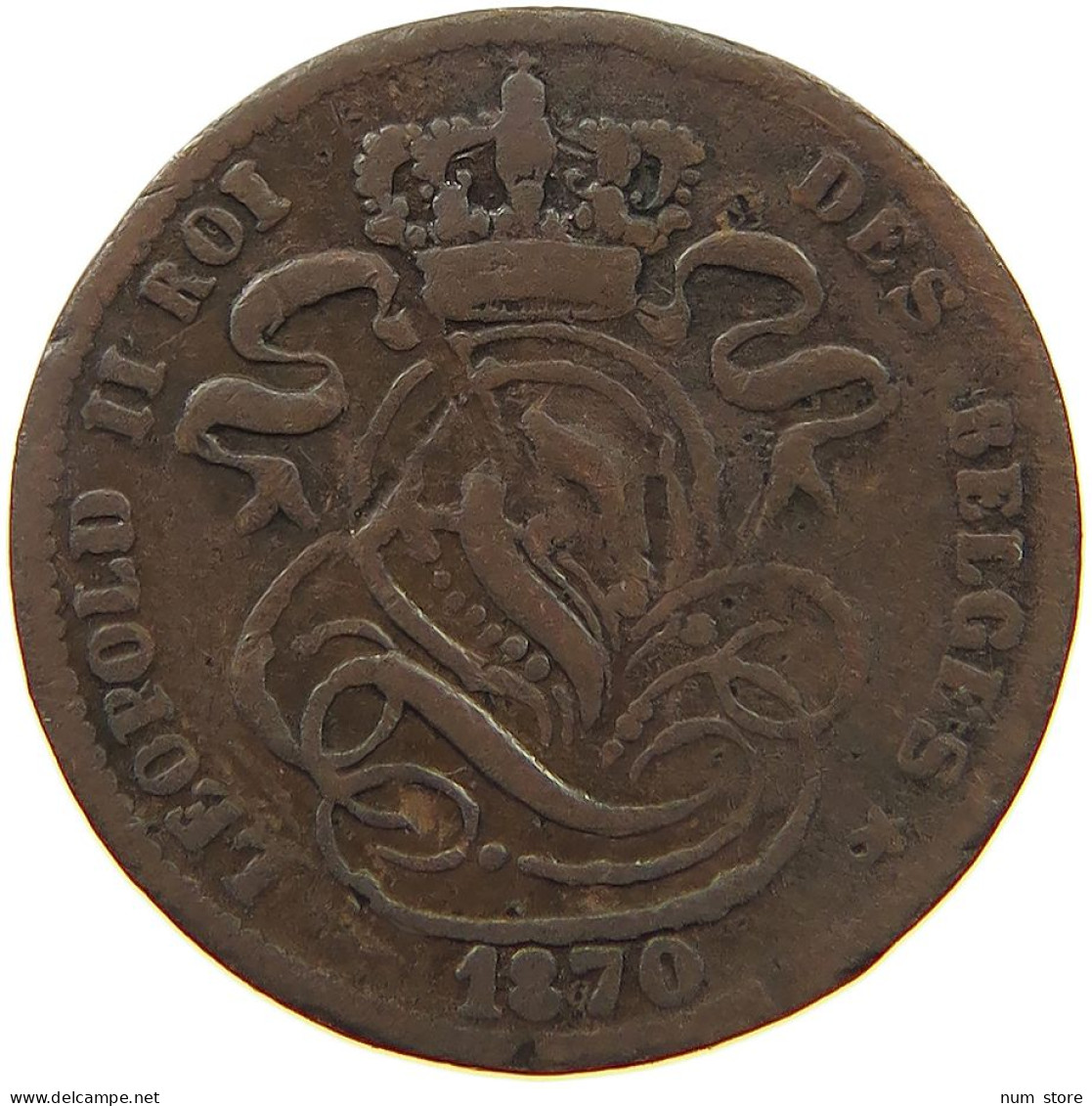 BELGIUM 1 CENTIME 1870 #a067 0407 - 1 Centime