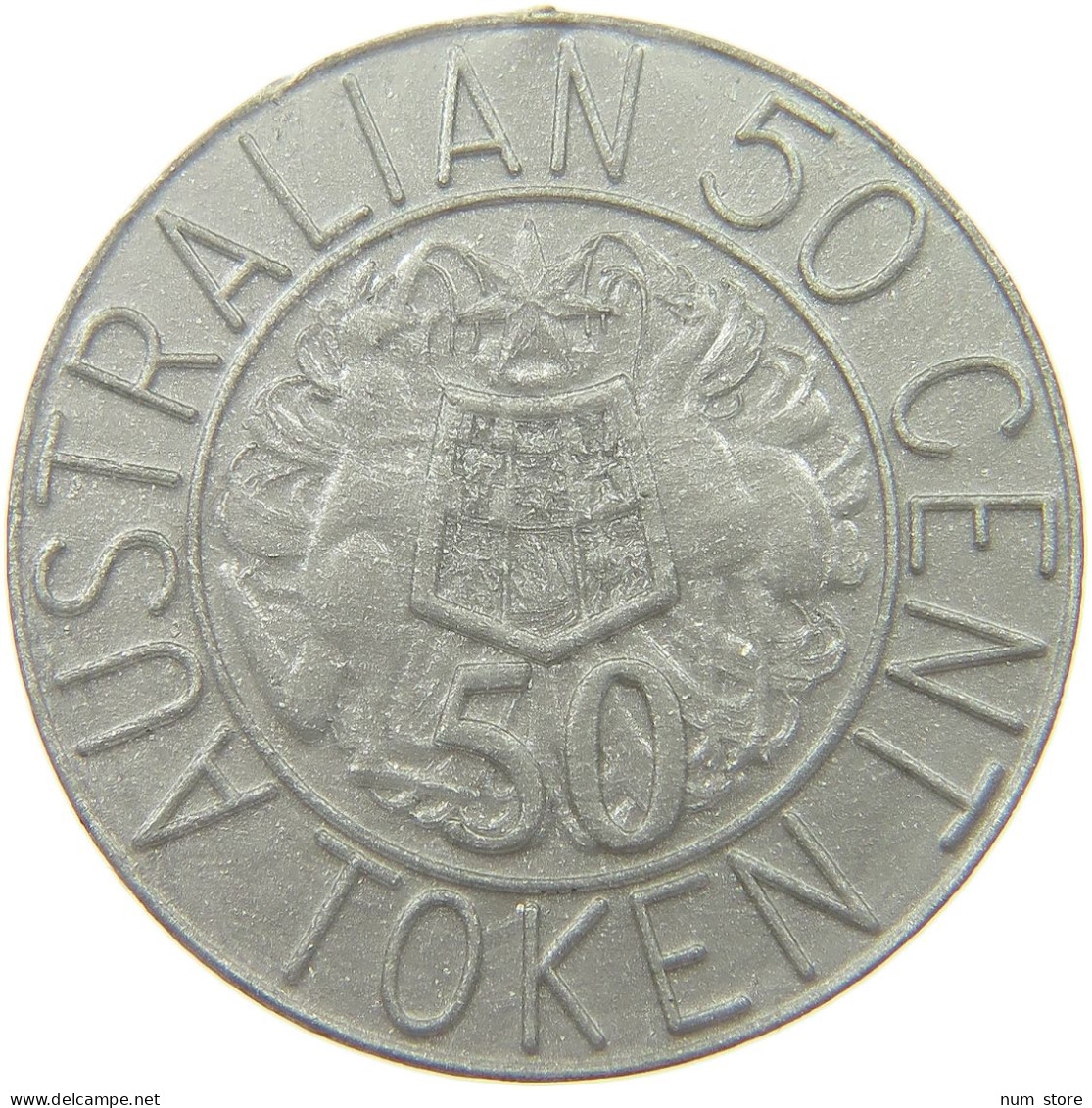 AUSTRALIA TOKEN PALSTIC 50 CENTS ESSO #s052 0739 - 50 Cents