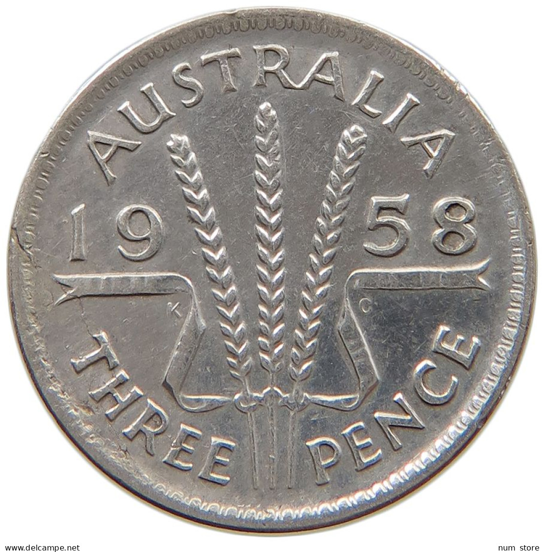 AUSTRALIA THREEPENCE 1958 #a064 0545 - Threepence