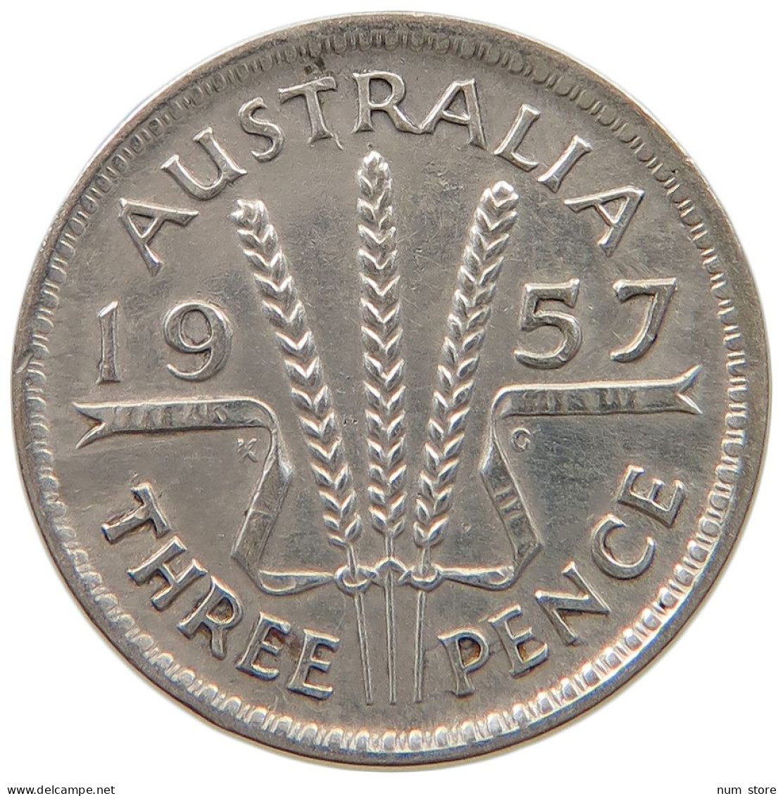 AUSTRALIA THREEPENCE 1957 #a044 0361 - Threepence
