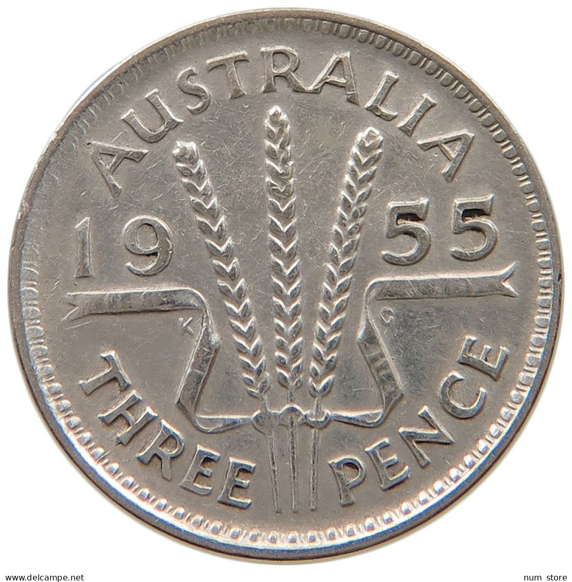 AUSTRALIA THREEPENCE 1955 #a044 0993 - Threepence