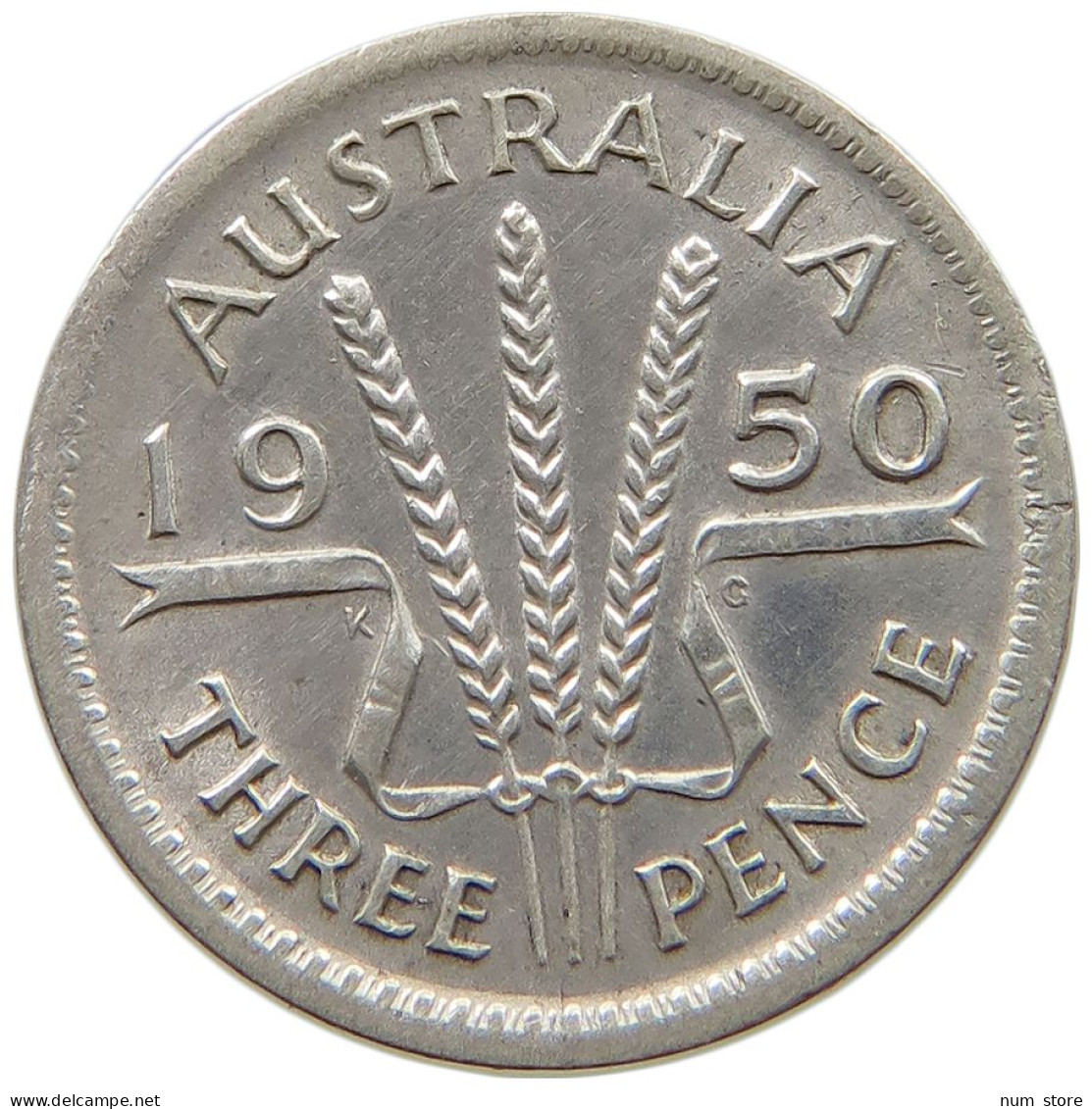 AUSTRALIA THREEPENCE 1950 #a069 0337 - Threepence