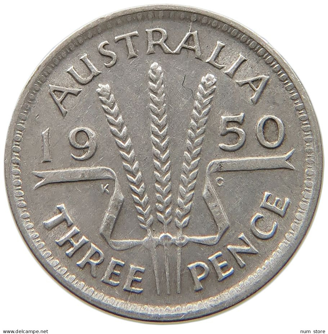 AUSTRALIA THREEPENCE 1950 #a034 0157 - Threepence