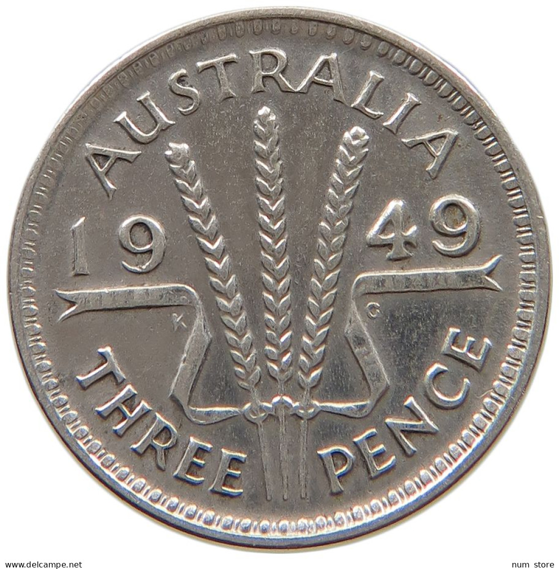 AUSTRALIA THREEPENCE 1949 #a064 0525 - Threepence