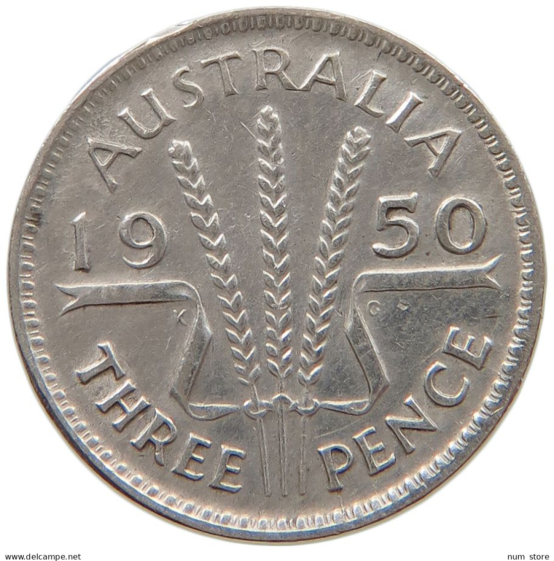 AUSTRALIA THREEPENCE 1950 #a064 0507 - Threepence