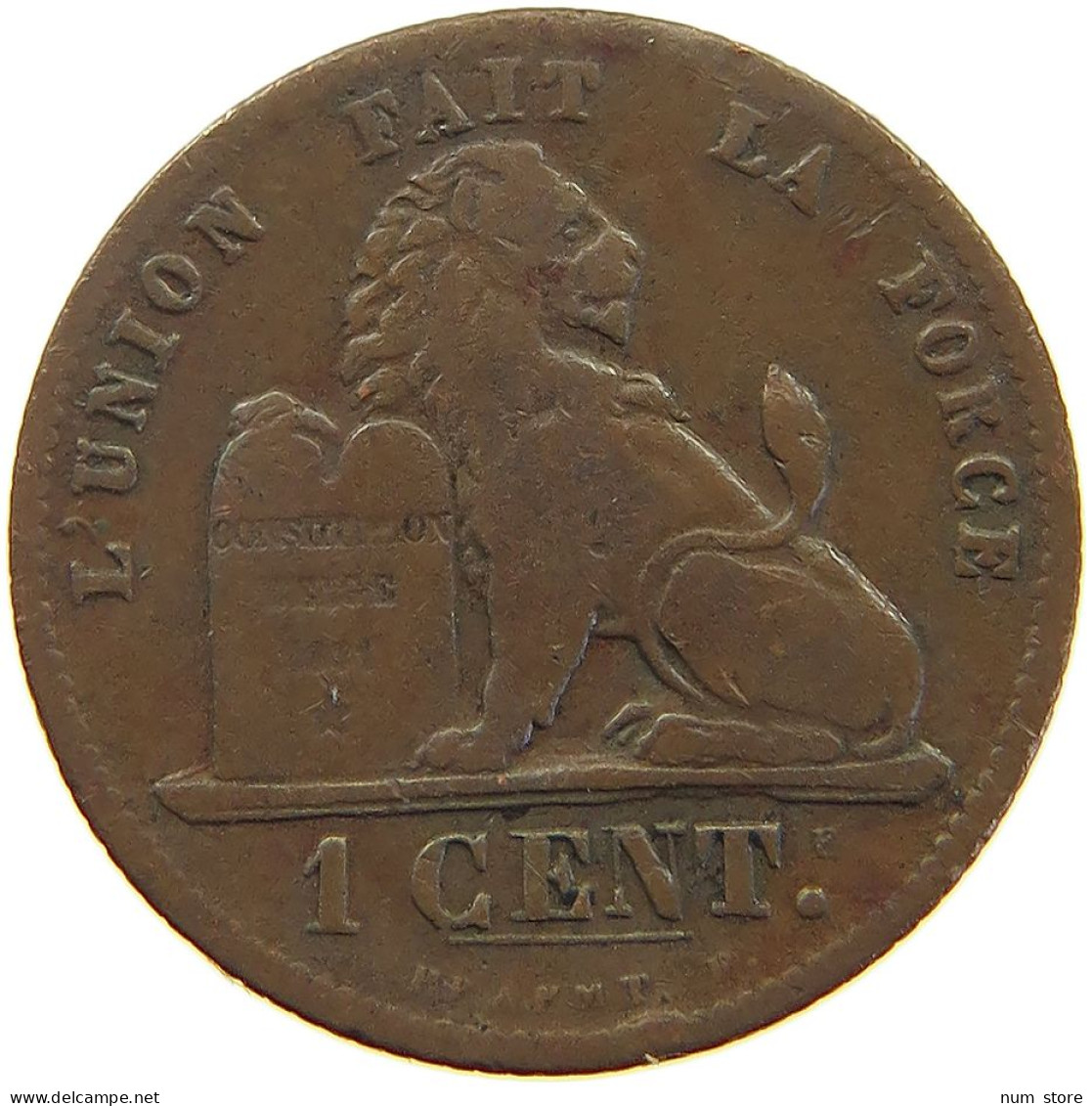 BELGIUM 1 CENTIME 1862 #a067 0405 - 1 Cent