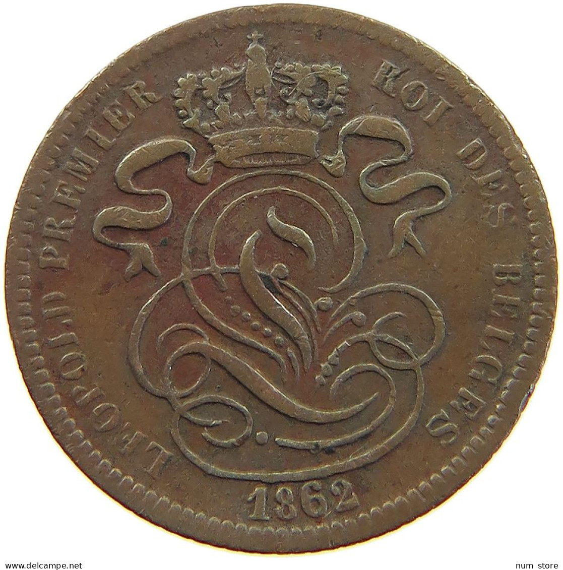 BELGIUM 1 CENTIME 1862 #a067 0405 - 1 Cent