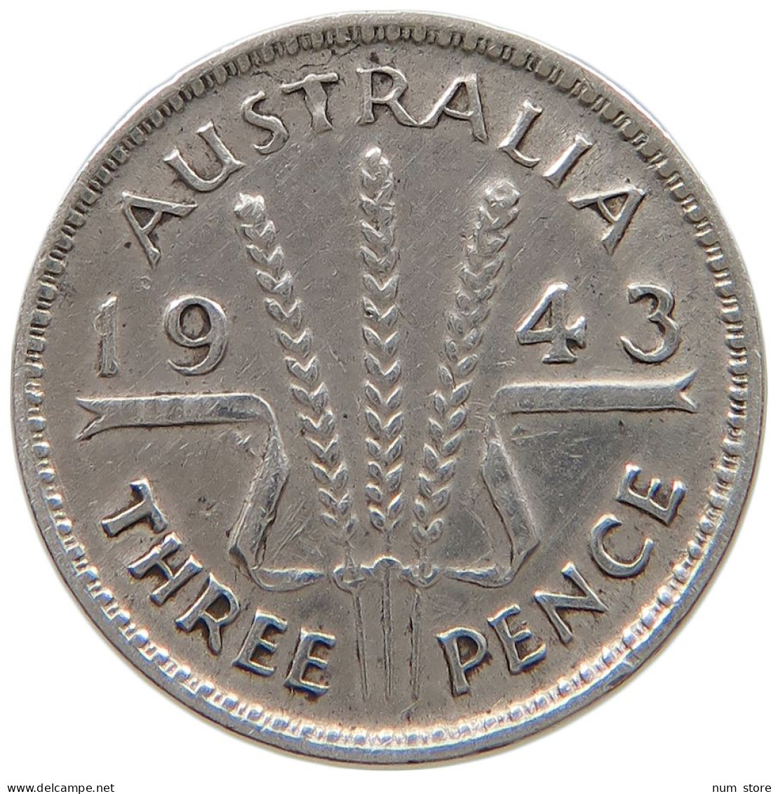 AUSTRALIA THREEPENCE 1943 #a044 0997 - Threepence