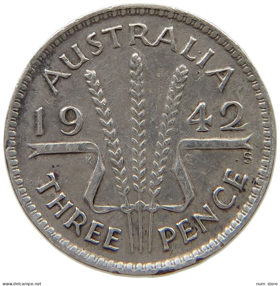 AUSTRALIA THREEPENCE 1942 S #a069 0333 - Threepence