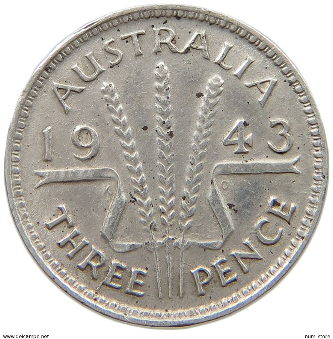 AUSTRALIA THREEPENCE 1943 #a069 0343 - Threepence