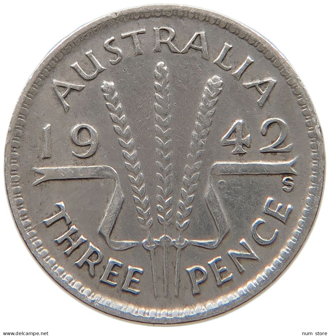 AUSTRALIA THREEPENCE 1942 S #a064 0497 - Threepence