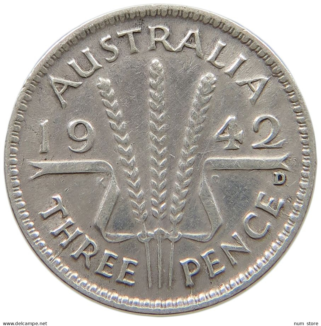 AUSTRALIA THREEPENCE 1942 #a069 0341 - Threepence