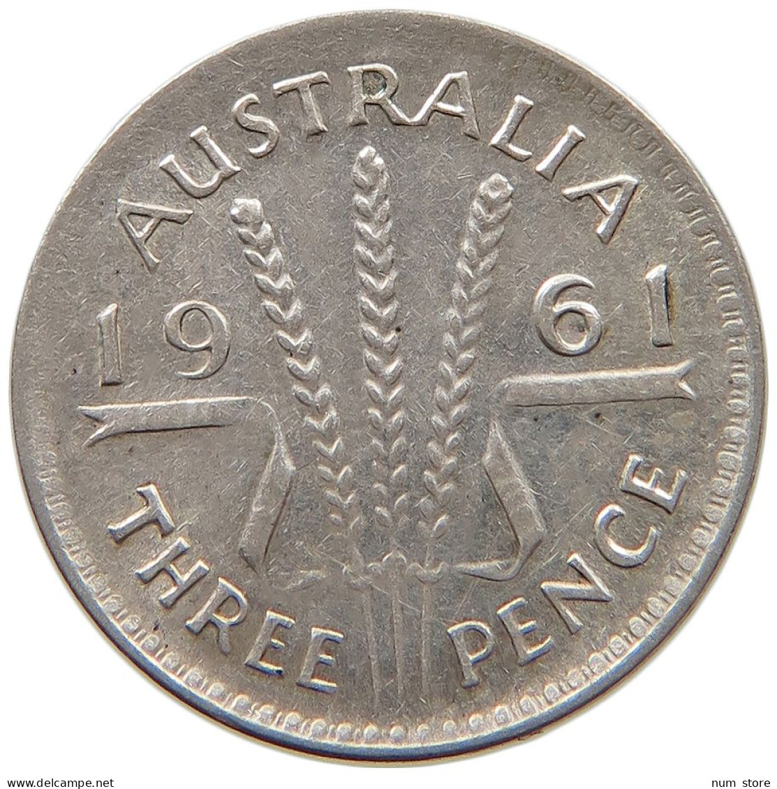 AUSTRALIA THREE PENCE 1961 #c041 0093 - Threepence