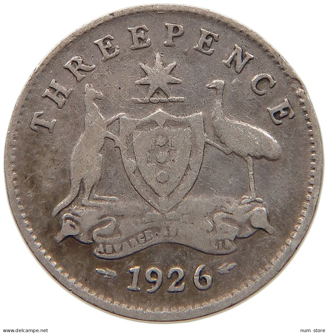 AUSTRALIA THREE PENCE 1926 #c016 0367 - Threepence