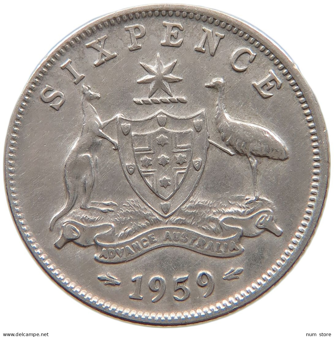 AUSTRALIA SIXPENCE 1959 #a064 0177 - Sixpence