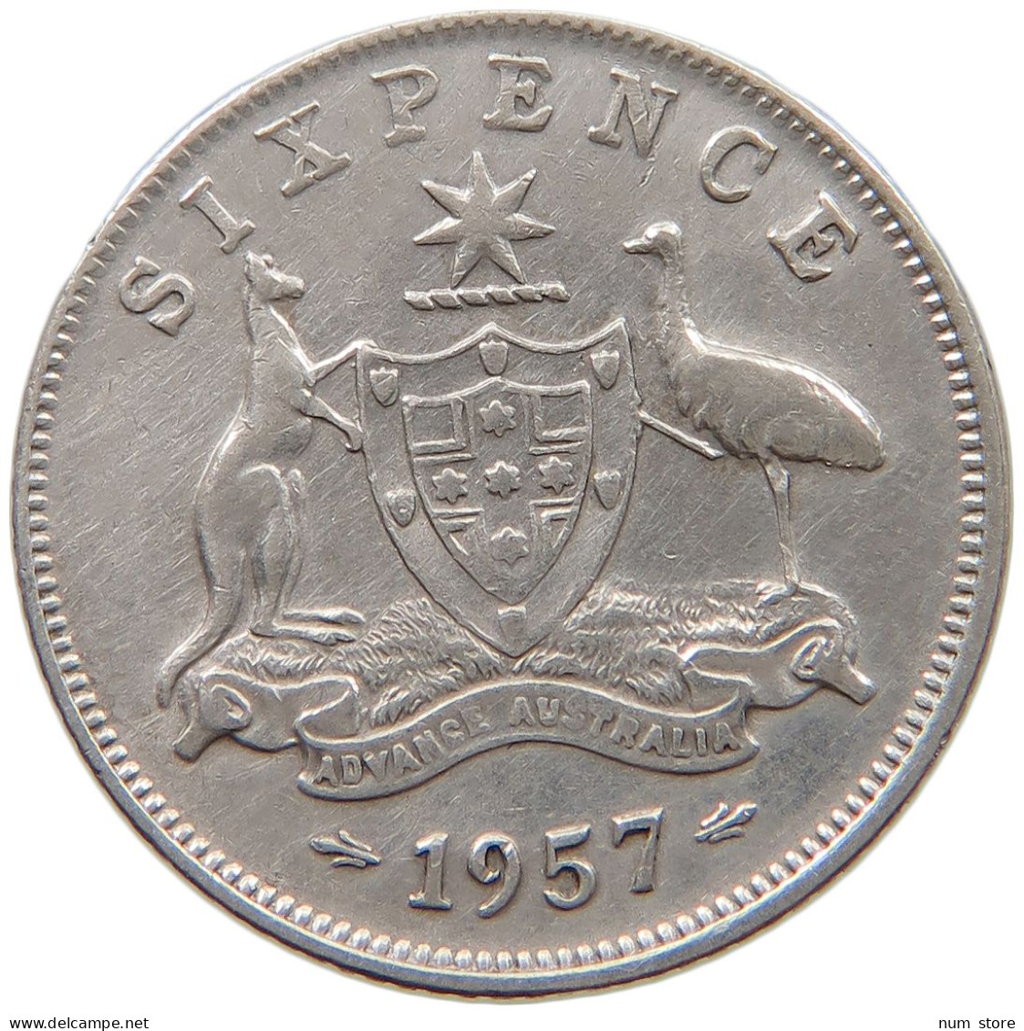 AUSTRALIA SIXPENCE 1957 #a064 0193 - Sixpence