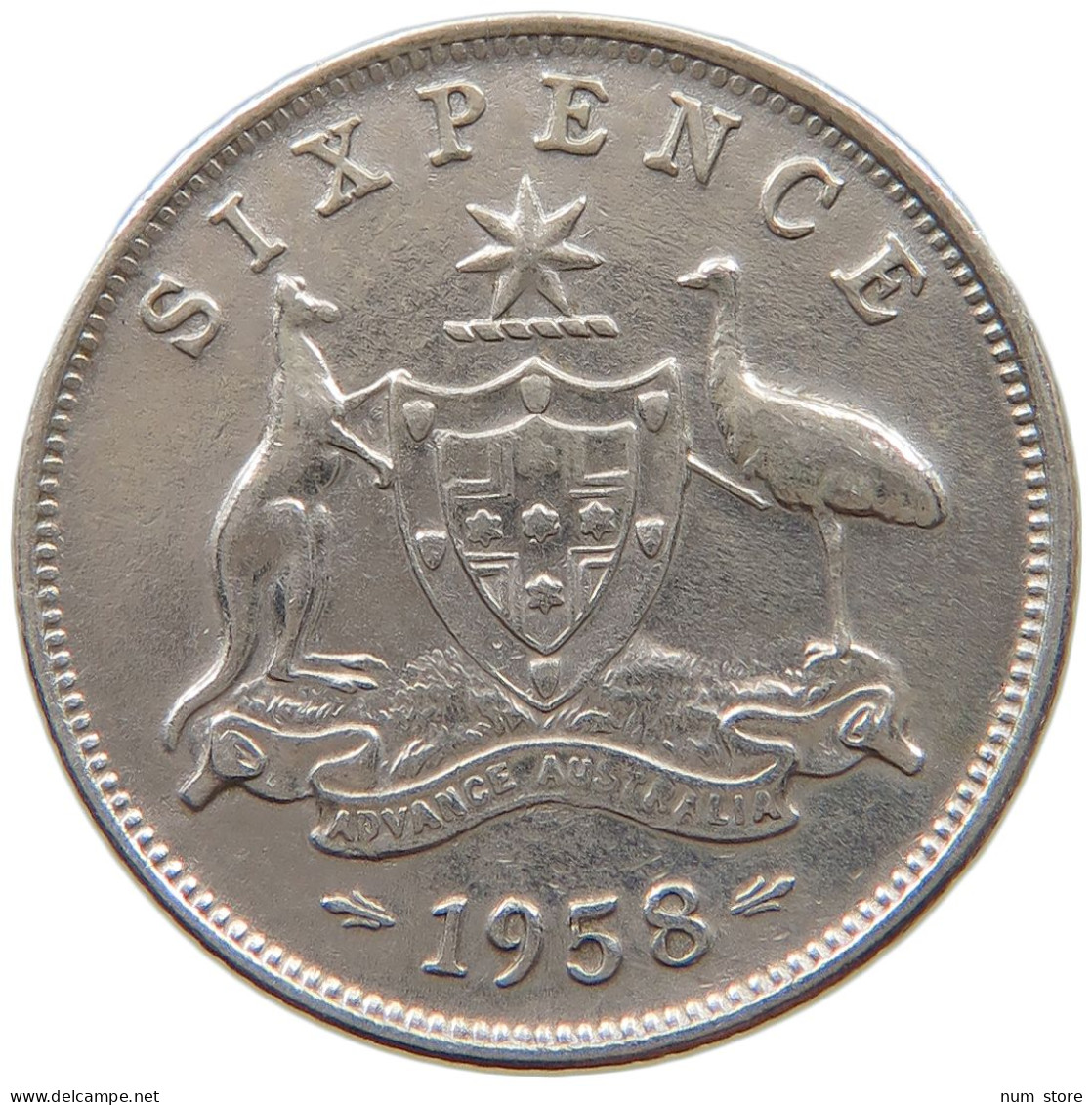 AUSTRALIA SIXPENCE 1958 #a064 0191 - Sixpence