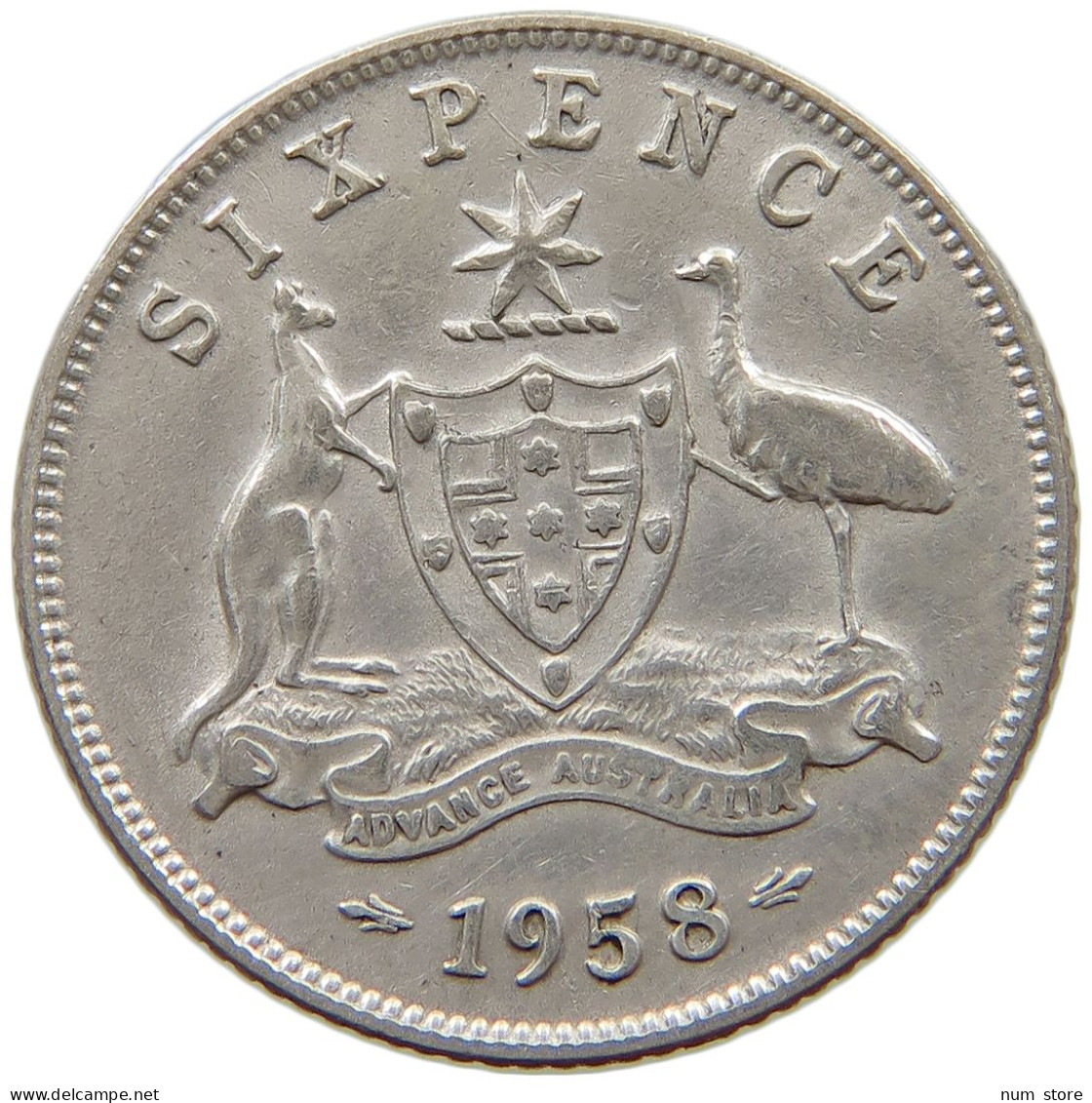 AUSTRALIA SIXPENCE 1958 #a069 0247 - Sixpence