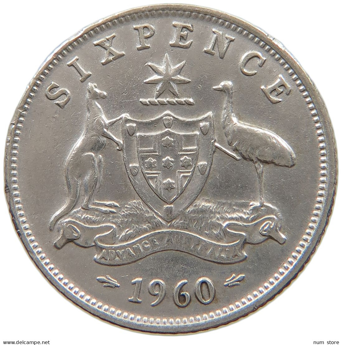 AUSTRALIA SIXPENCE 1960 #a064 0189 - Sixpence