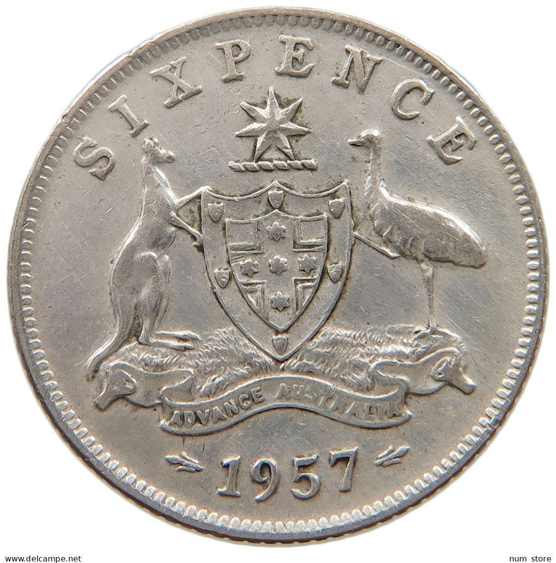 AUSTRALIA SIXPENCE 1957 #a044 0239 - Sixpence