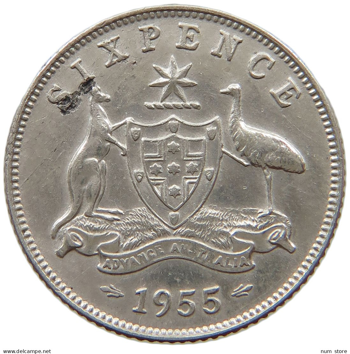 AUSTRALIA SIXPENCE 1955 #a069 0249 - Sixpence