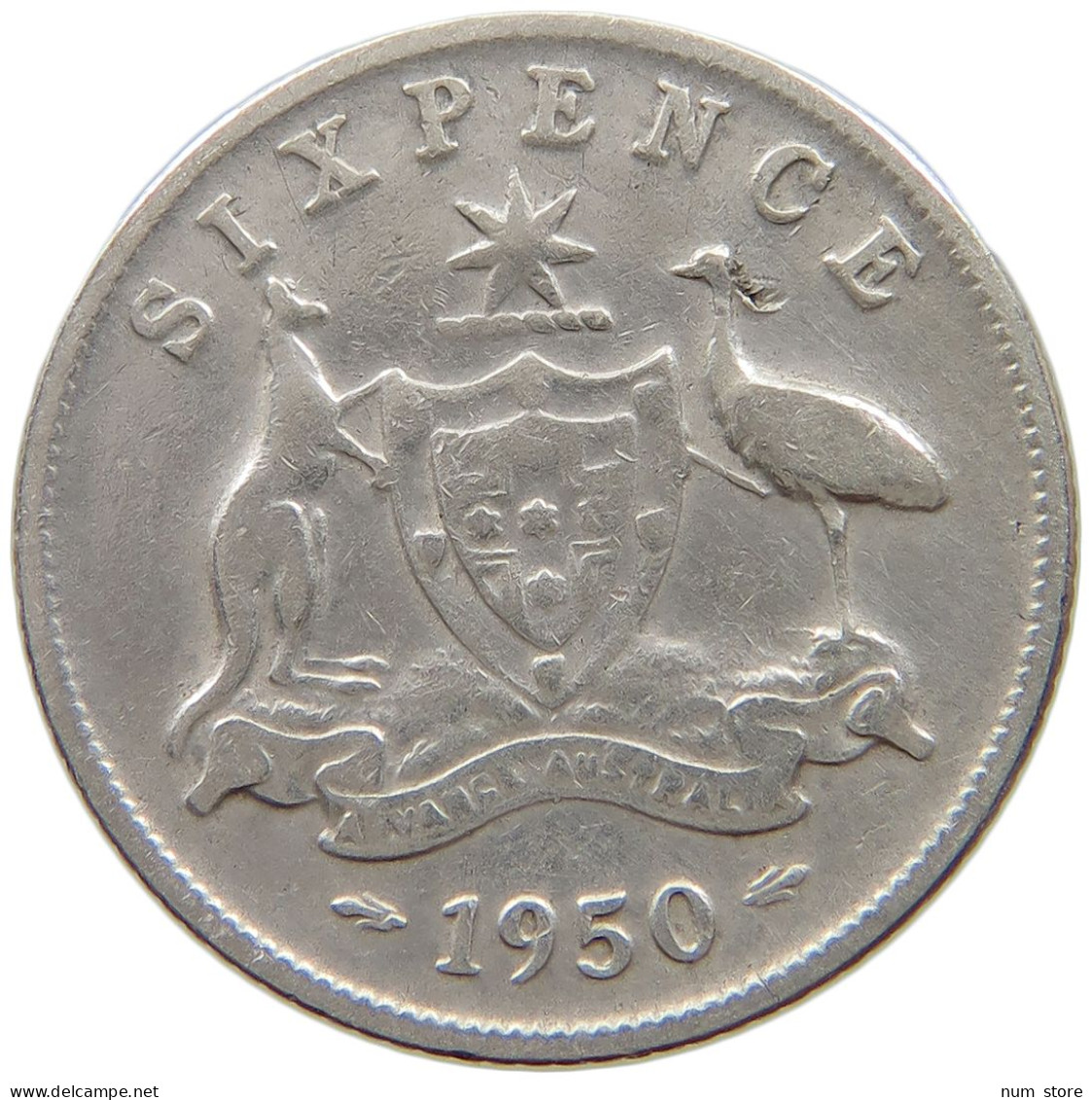 AUSTRALIA SIXPENCE 1950 #a069 0255 - Sixpence