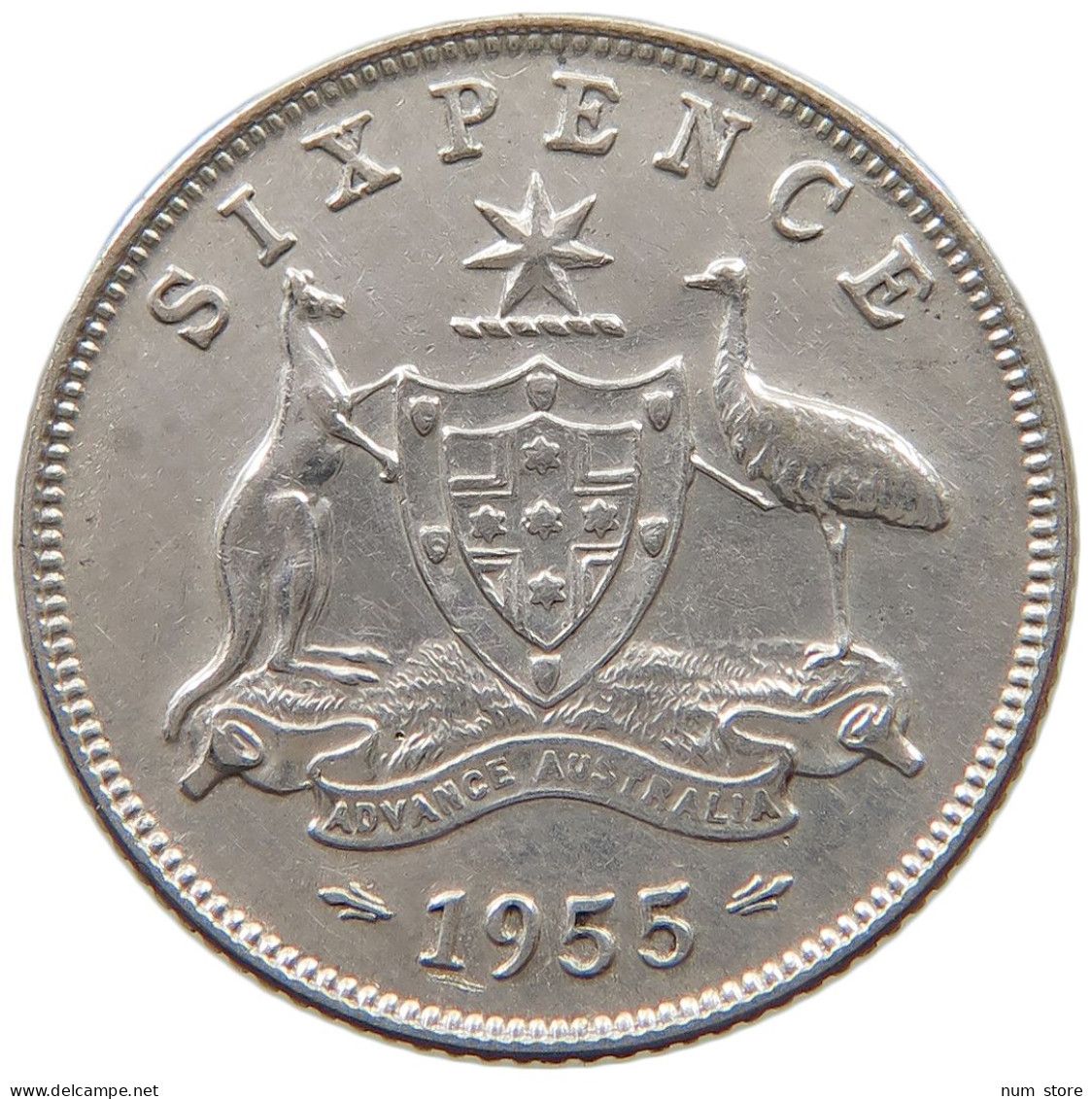 AUSTRALIA SIXPENCE 1955 #a045 0661 - Sixpence