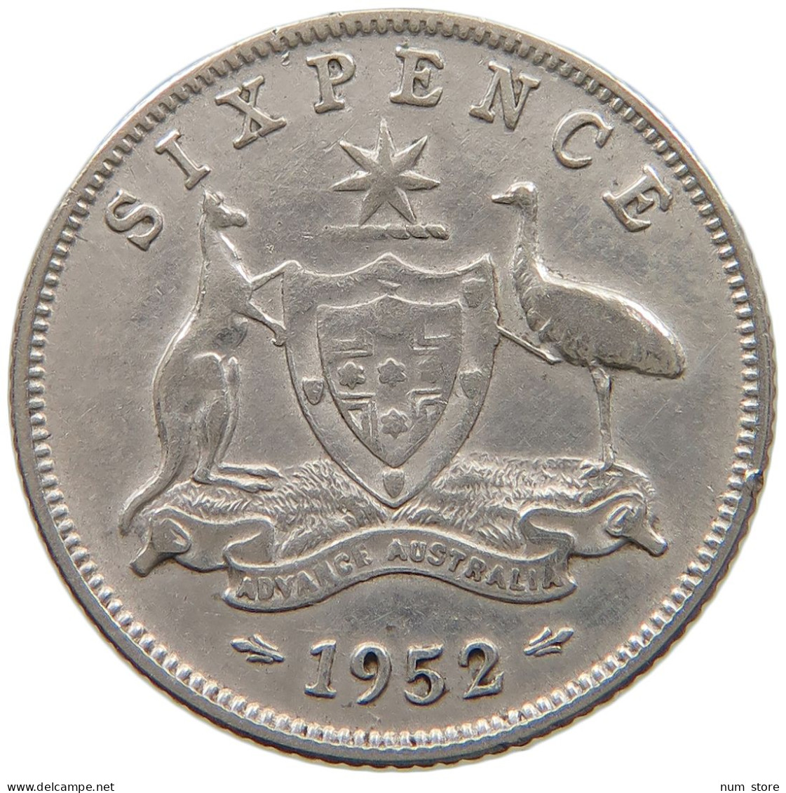 AUSTRALIA SIXPENCE 1952 #a073 0839 - Sixpence