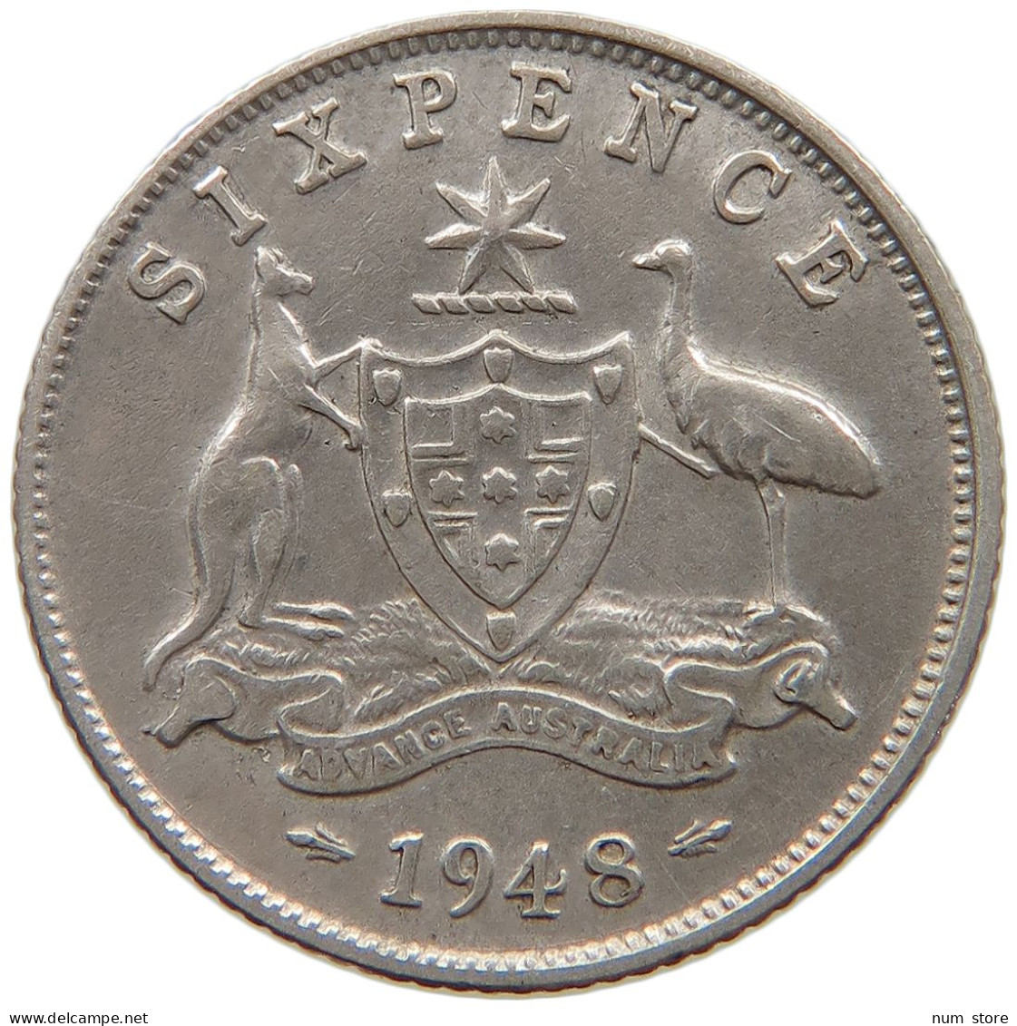 AUSTRALIA SIXPENCE 1948 #a064 0163 - Sixpence