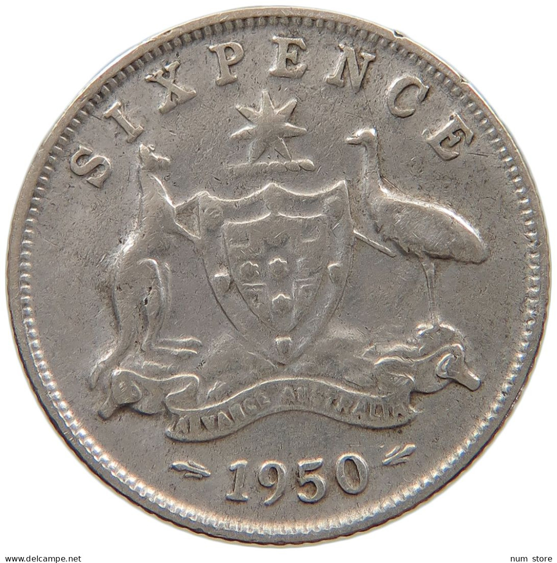 AUSTRALIA SIXPENCE 1950 #a064 0159 - Sixpence
