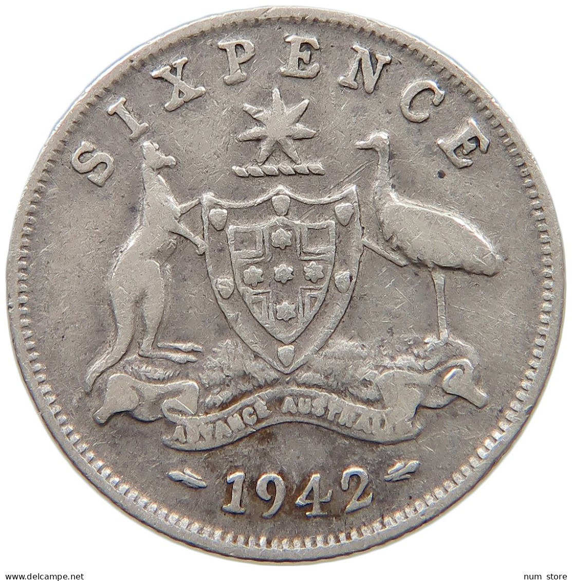 AUSTRALIA SIX PENCE 1942 #c041 0029 - Sixpence