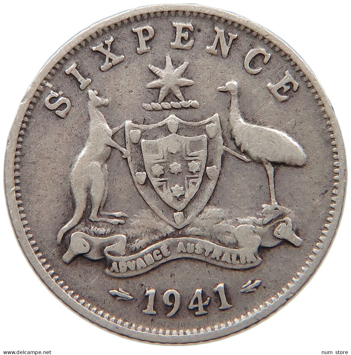 AUSTRALIA SIXPENCE 1941 #s004 0197 - Sixpence