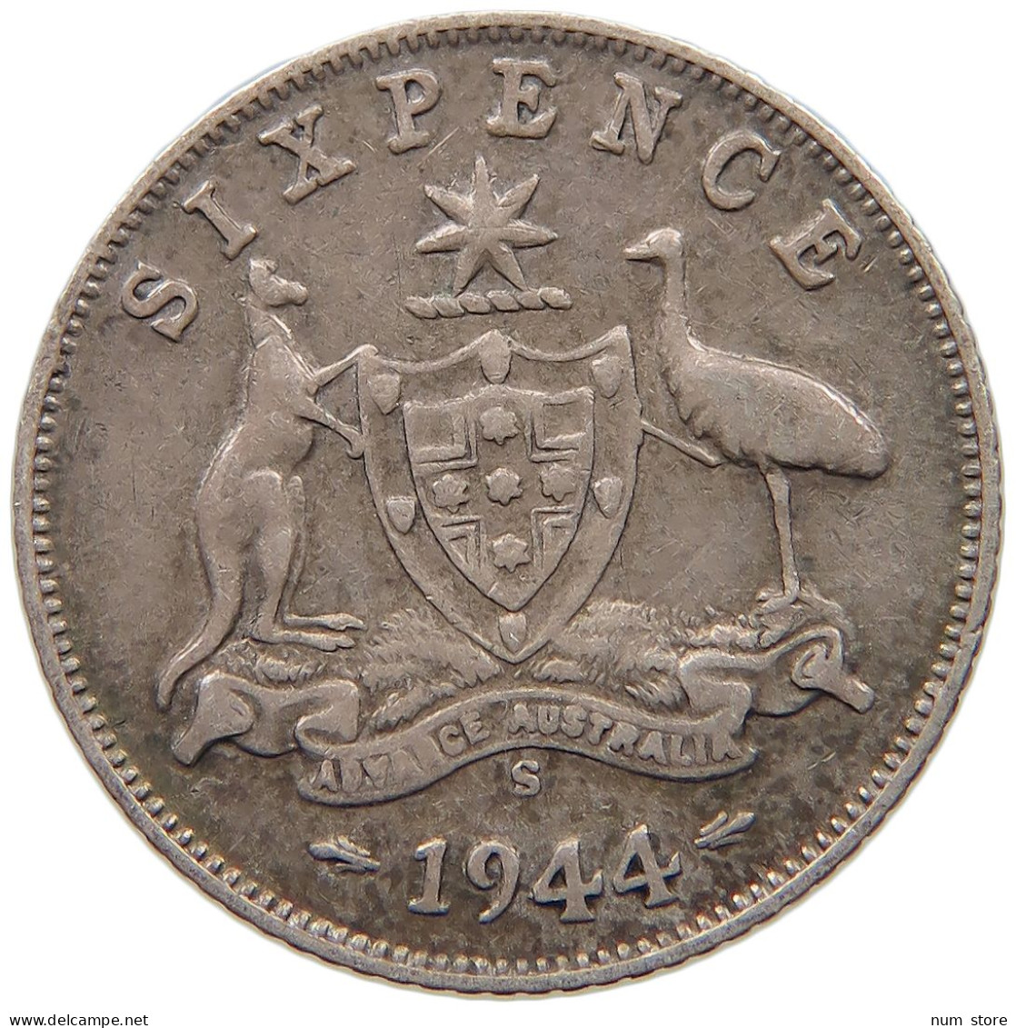 AUSTRALIA SIX PENCE 1944 #c037 0309 - Sixpence