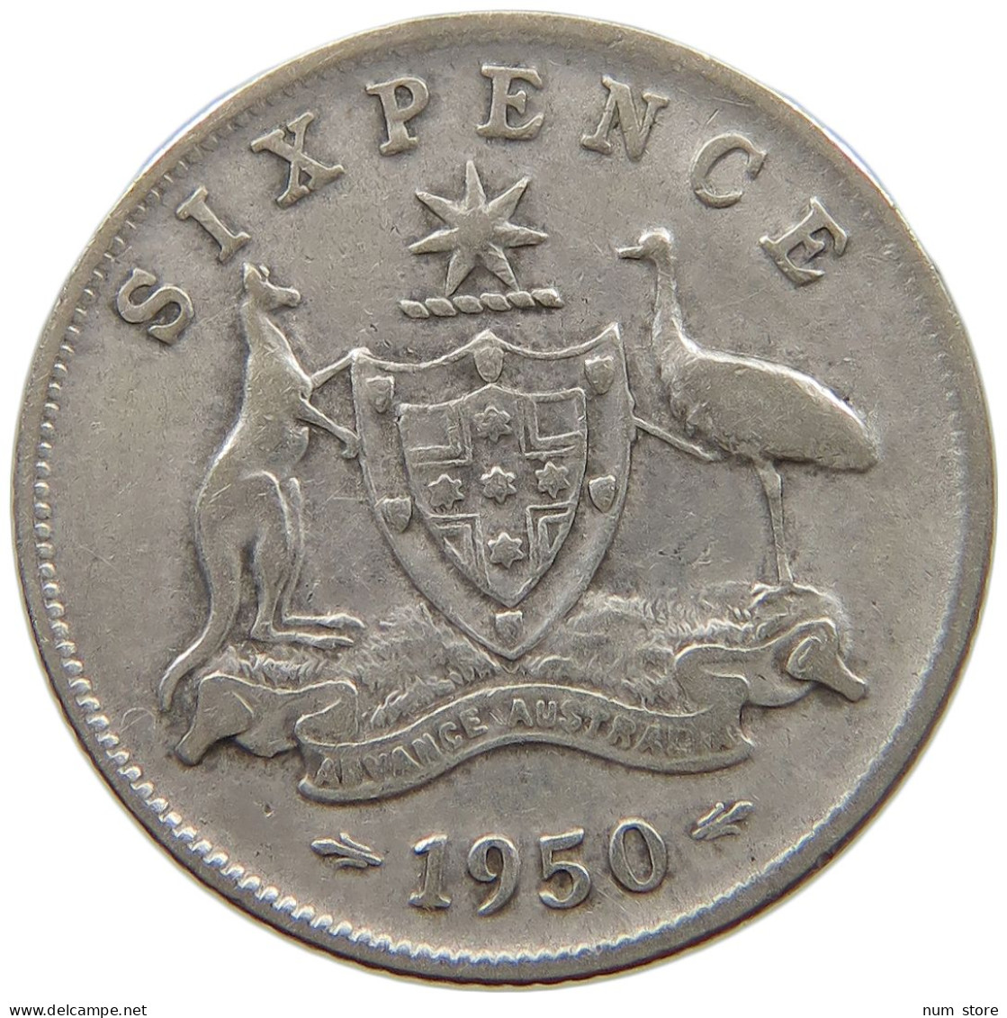 AUSTRALIA SIX PENCE 1950 #a081 0907 - Sixpence