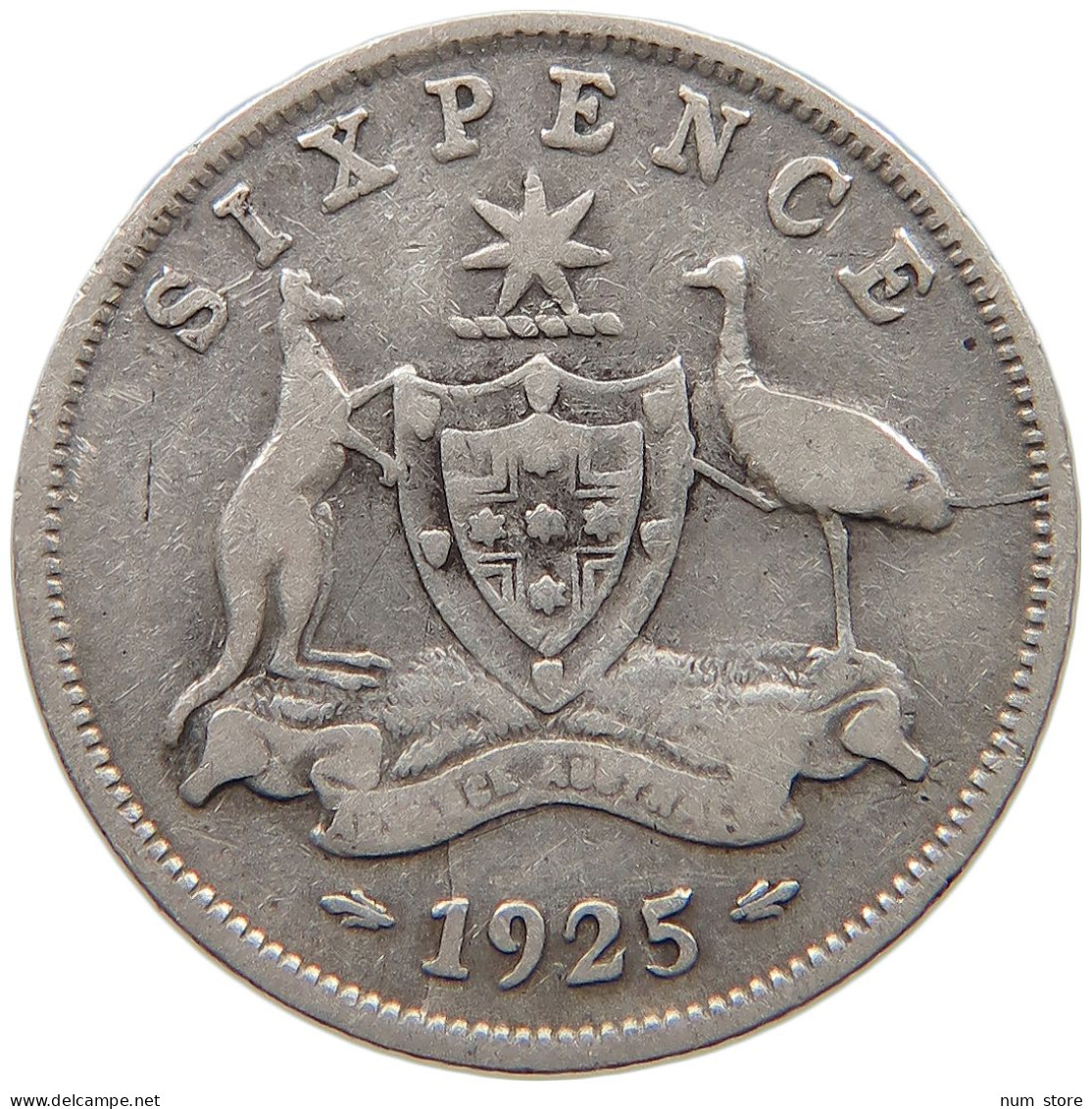 AUSTRALIA SIX PENCE 1925 #c041 0007 - Sixpence