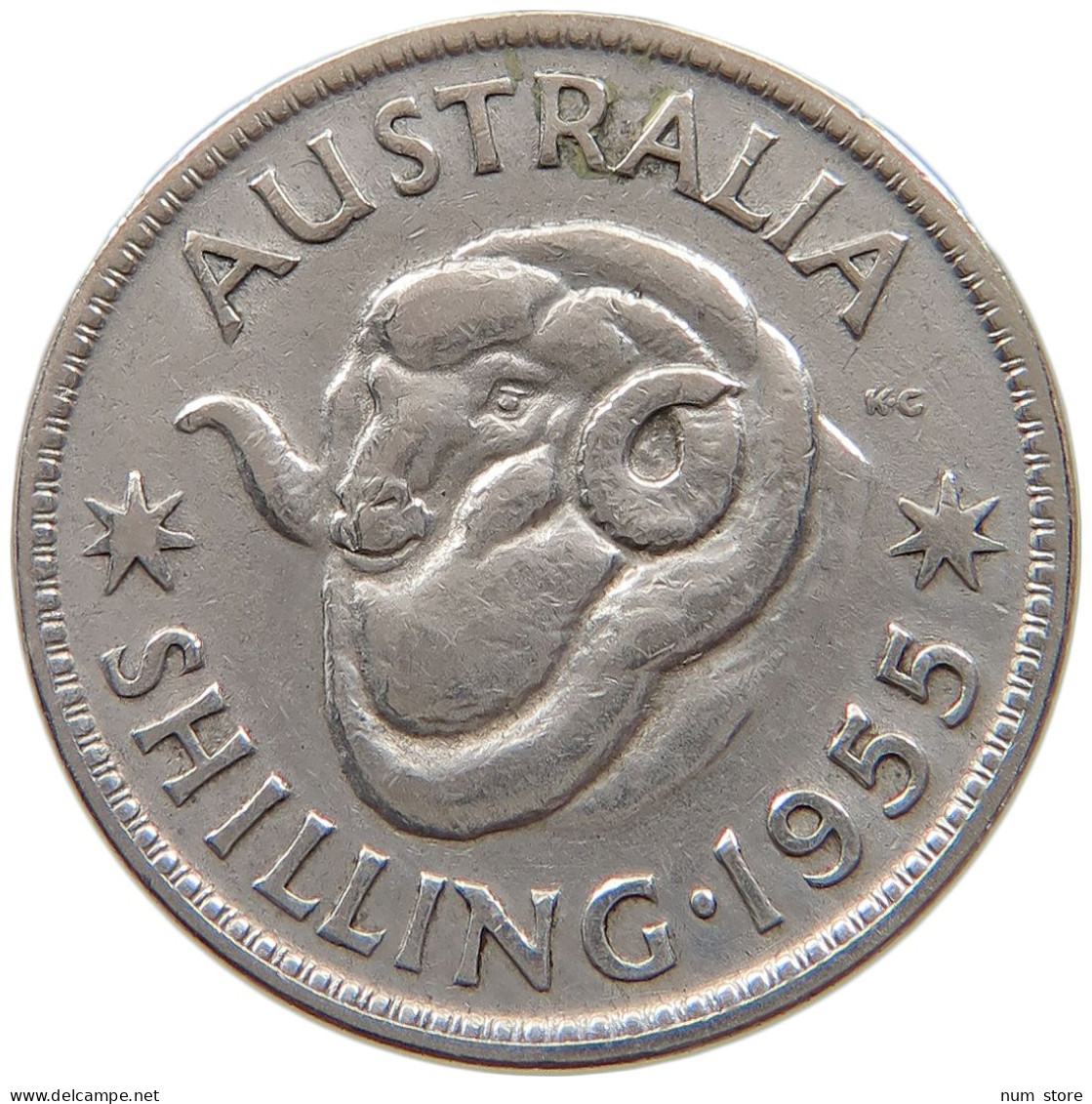 AUSTRALIA SHILLING 1955 #a064 0045 - Shilling