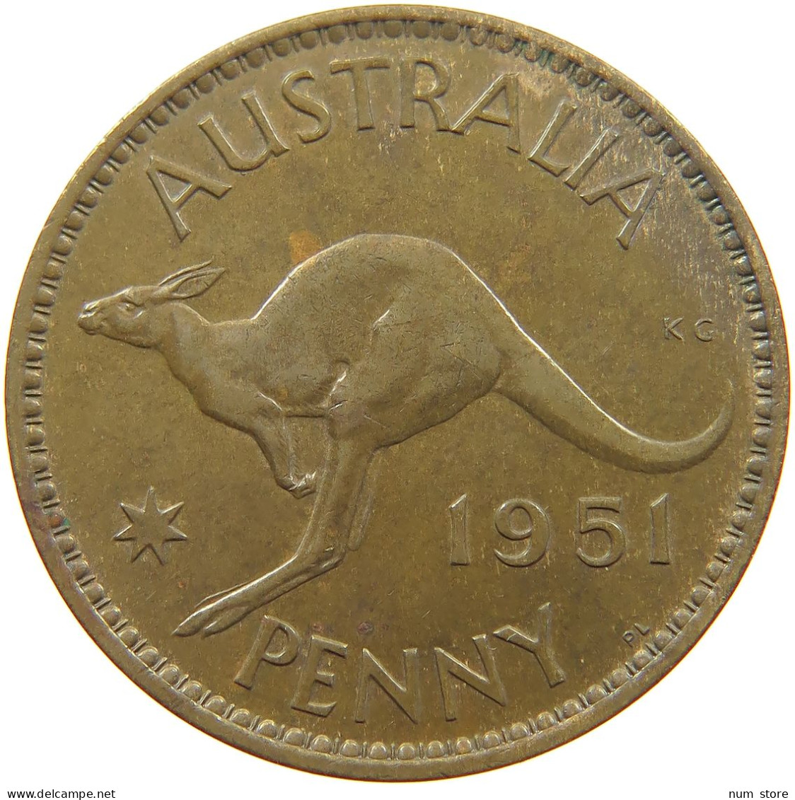 AUSTRALIA PENNY 1951 #a065 0371 - Penny