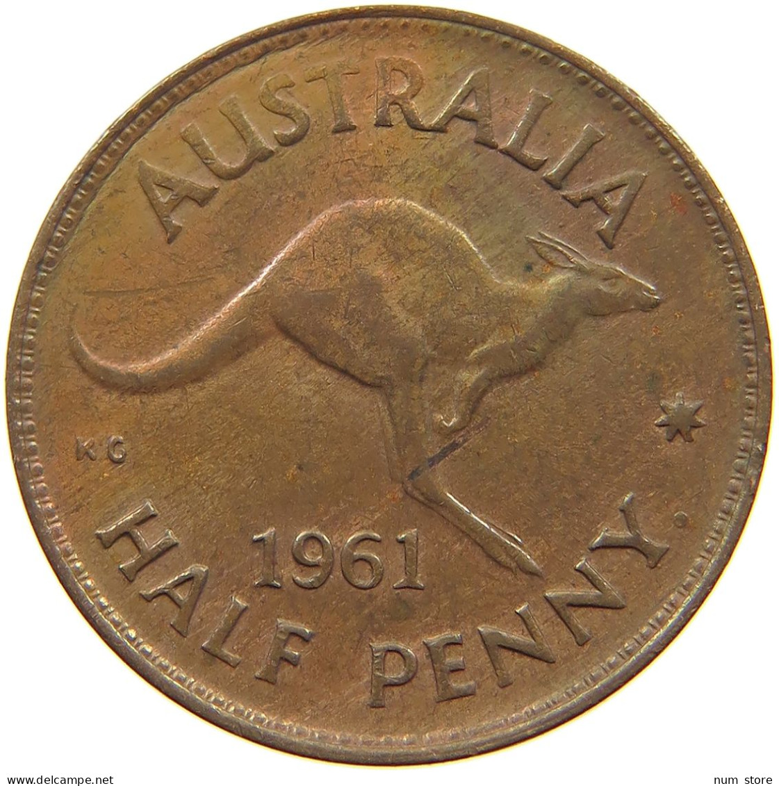 AUSTRALIA HALFPENNY 1961 TOP #a066 0279 - ½ Penny