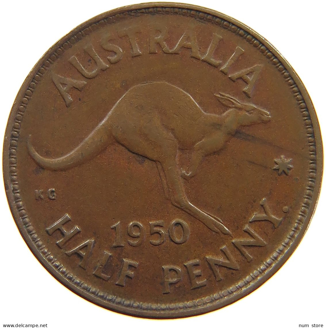 AUSTRALIA HALFPENNY 1950 #a062 0473 - ½ Penny