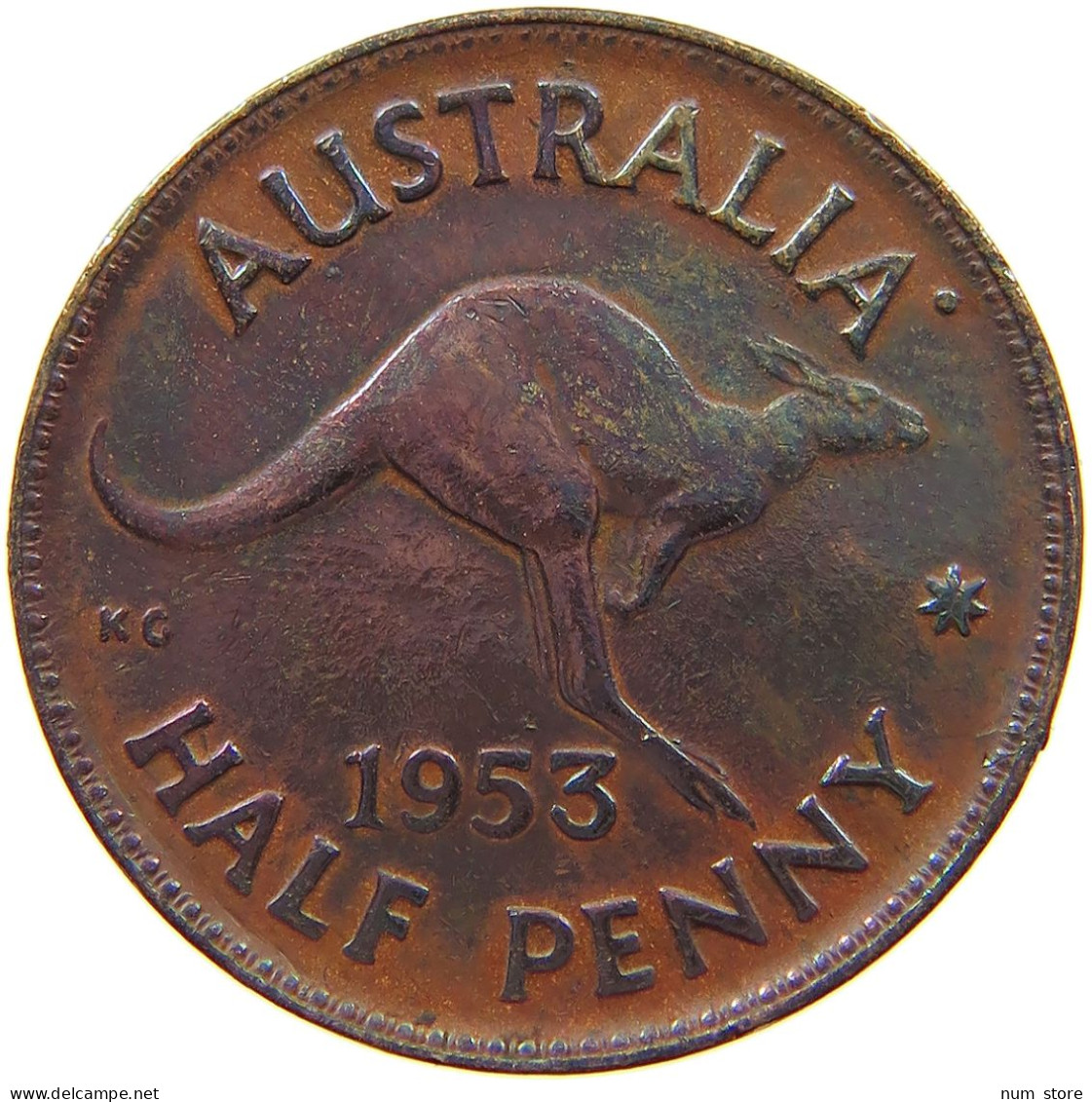 AUSTRALIA HALFPENNY 1953 #a084 0377 - ½ Penny