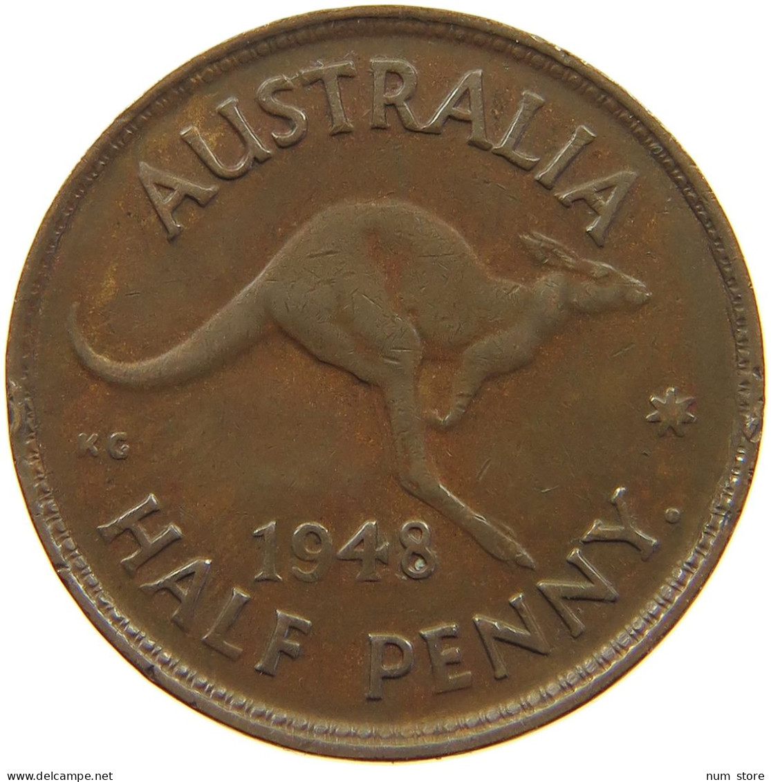 AUSTRALIA HALFPENNY 1948 #a057 0769 - ½ Penny
